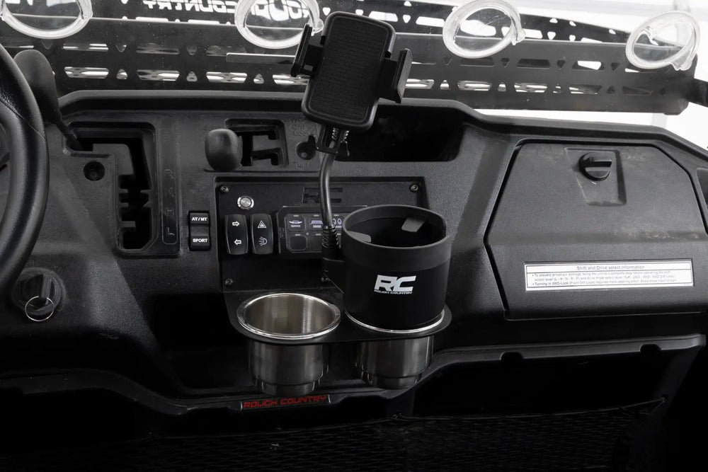 Photo of Rough Country 2-in-1 Expandable Cup and Phone Holder by Rough Country - Premium for UTVs / Side by Sides
