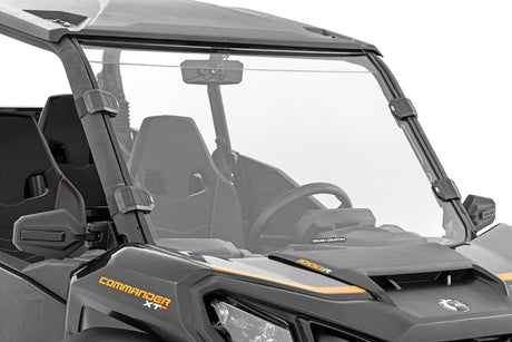 Photo of Rough Country Can-Am Commander 1000 R Scratch Resistant Full Windshield by Rough Country - Premium for UTVs / Side by Sides