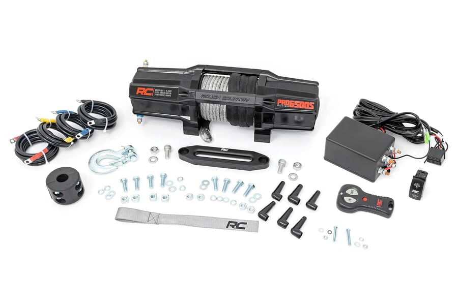 Photo of Rough Country 6500-LB UTV Synthetic Rope Winch With Remote by Rough Country - Premium for UTVs / Side by Sides