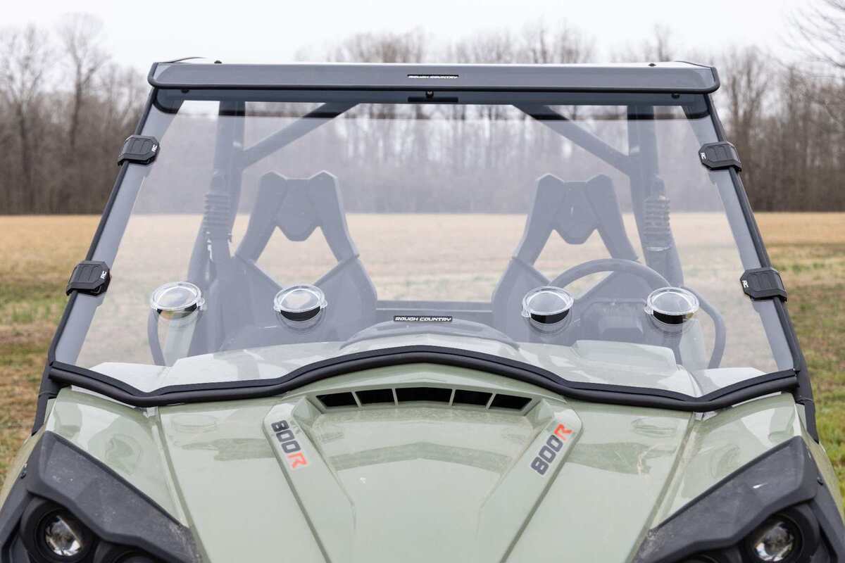 Photo of Rough Country Cam-Am Commander 1000 Scratch Resistant Vented Full Windshield by Rough Country - Premium for UTVs / Side by Sides