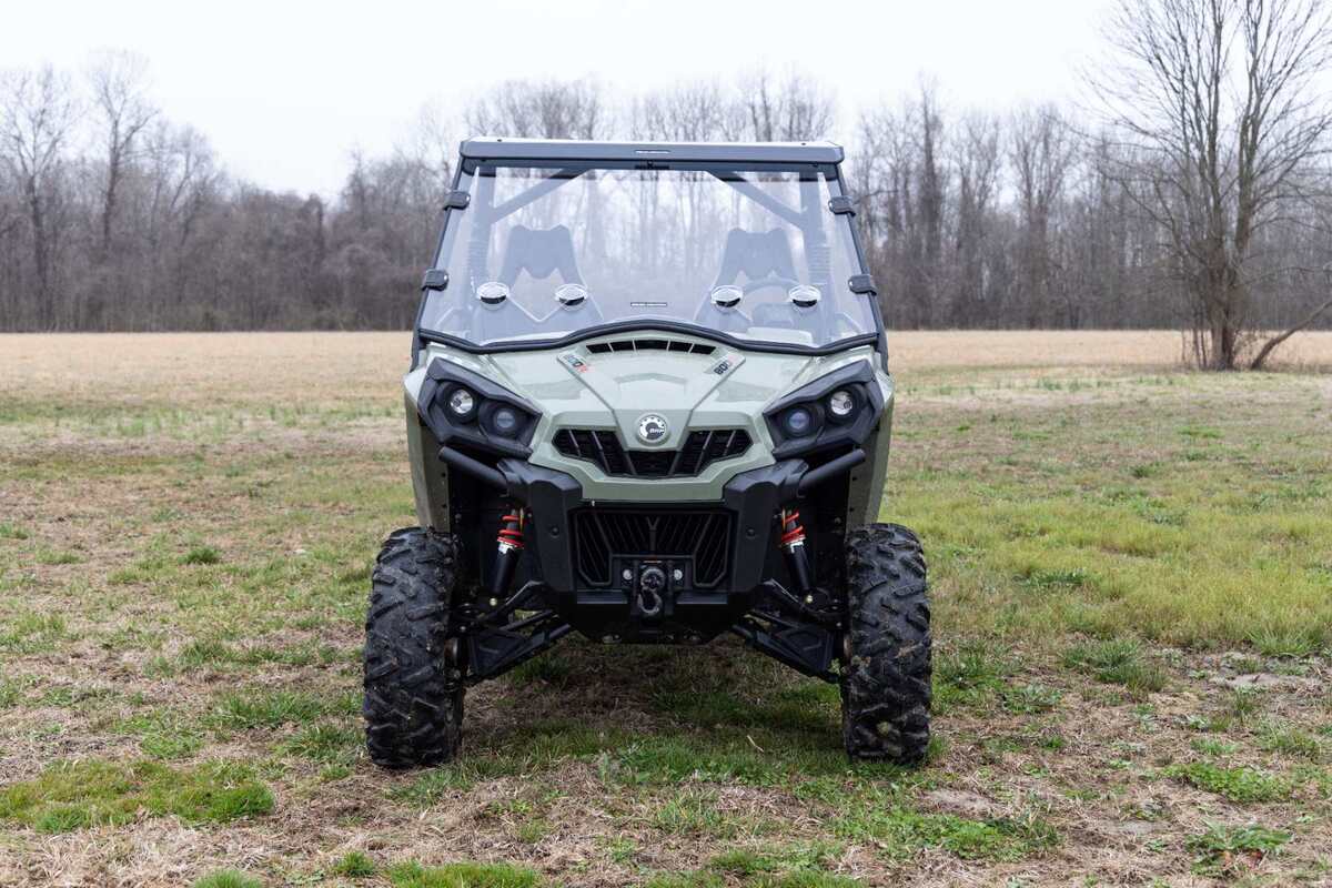 Photo of Rough Country Cam-Am Commander 1000 Scratch Resistant Vented Full Windshield by Rough Country - Premium for UTVs / Side by Sides