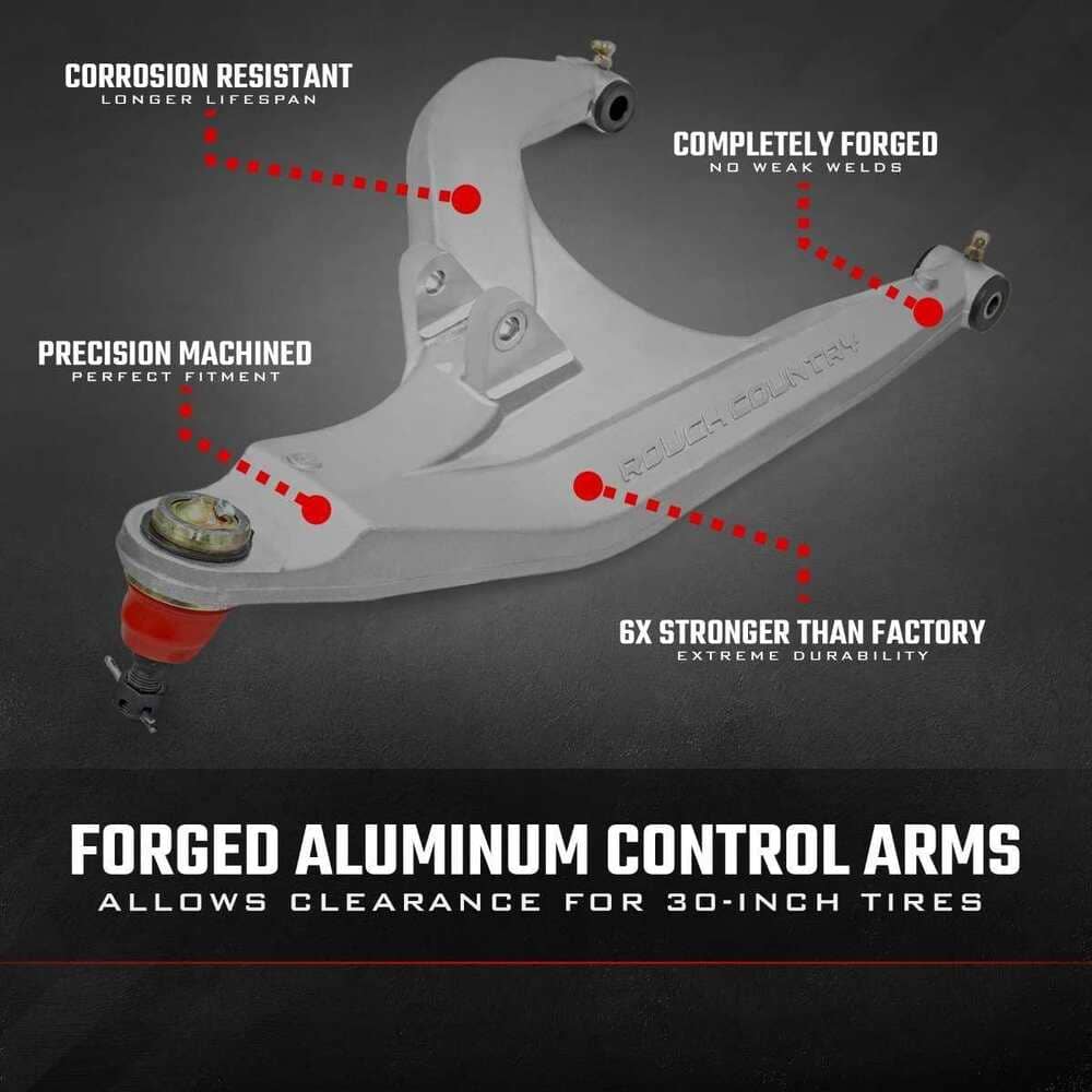 Photo of Rough Country Can-Am Defender HD 5/HD 8/HD 9/HD 10 High Clearance w/ 2" Forward Offset Aluminum Control Arms by Rough Country - Premium for UTVs / Side by Sides