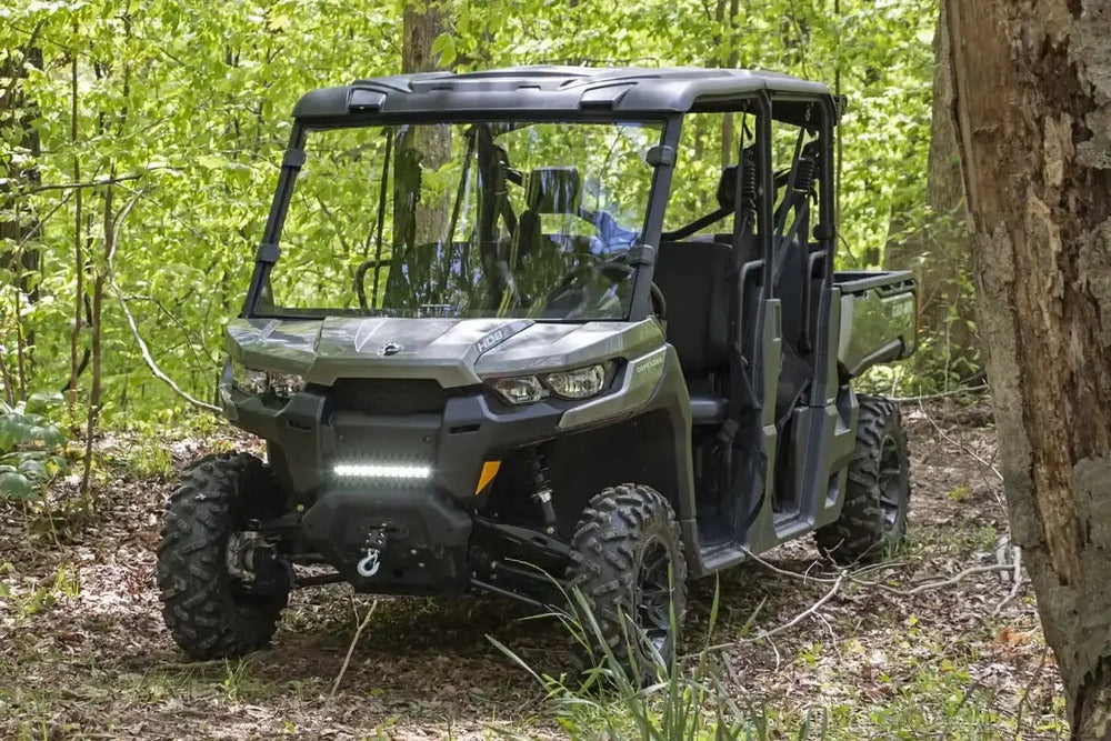 Photo of Rough Country Can-Am Defender HD 8/HD 9 Scratch Resistant Full Windshield by Rough Country - Premium for UTVs / Side by Sides