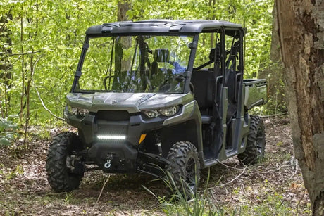 Photo of Rough Country Can-Am Defender HD 8/HD 9 Scratch Resistant Full Windshield by Rough Country - Premium for UTVs / Side by Sides