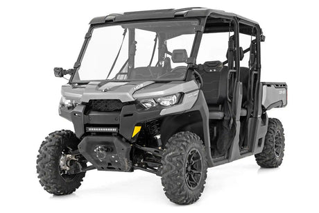 Photo of Rough Country Can-Am Defender HD 8/HD 9 Scratch Resistant Full Windshield by Rough Country - Premium for UTVs / Side by Sides