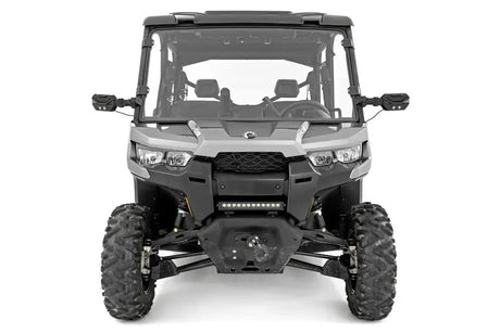 Photo of Rough Country Can-Am Defender HD 8/HD 9 Scratch Resistant Full Windshield by Rough Country - Premium for UTVs / Side by Sides