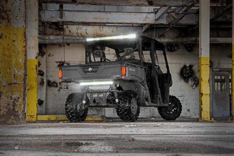 Photo of Rough Country Can-Am Defender HD8 Black Dual Row 50" Cab Mount LED Light Kit by Rough Country - Premium for UTVs / Side by Sides