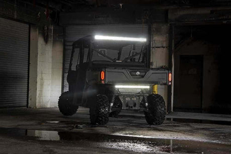 Photo of Rough Country Can-Am Defender HD8 Black Dual Row 50" Cab Mount LED Light Kit by Rough Country - Premium for UTVs / Side by Sides