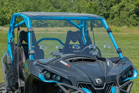 Photo of Rough Country Can-Am Maverick Scratch Resistant Vented Full Windshield by Rough Country - Premium for UTVs / Side by Sides