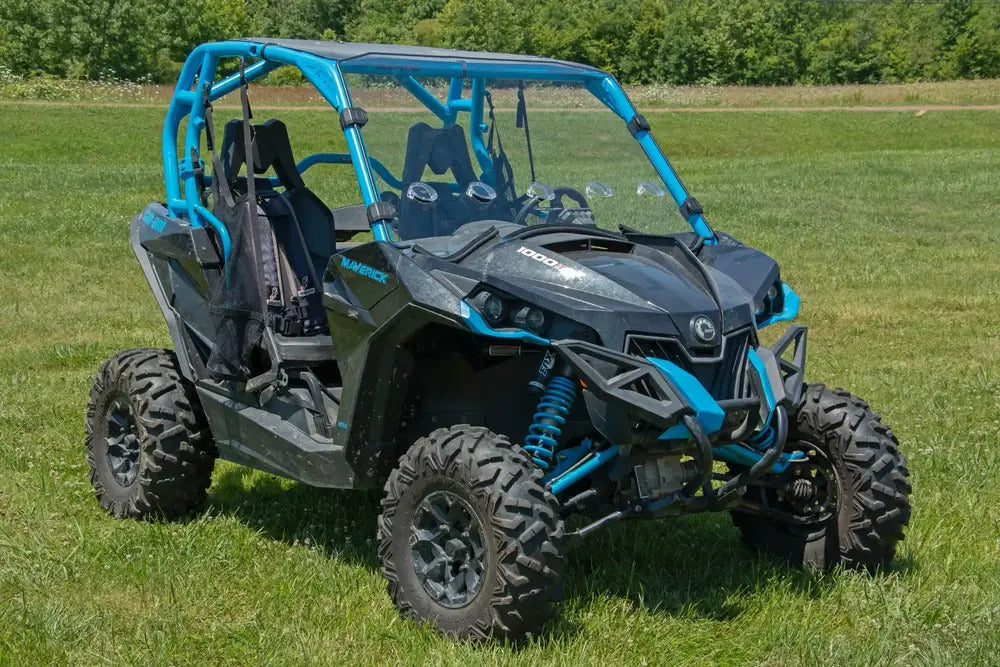 Photo of Rough Country Can-Am Maverick Scratch Resistant Vented Full Windshield by Rough Country - Premium for UTVs / Side by Sides