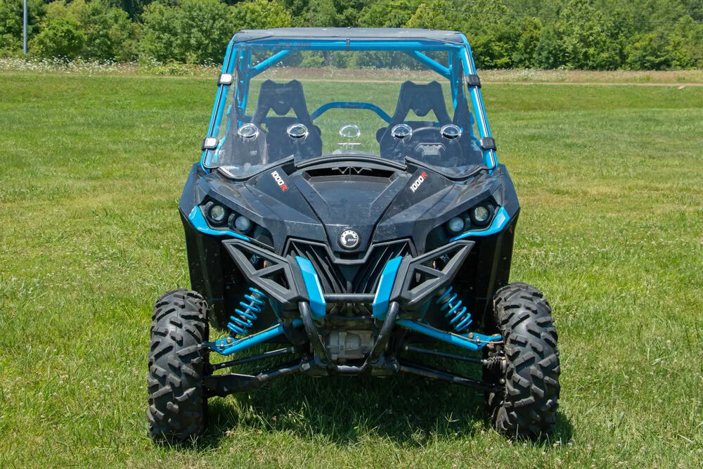Photo of Rough Country Can-Am Maverick Scratch Resistant Vented Full Windshield by Rough Country - Premium for UTVs / Side by Sides