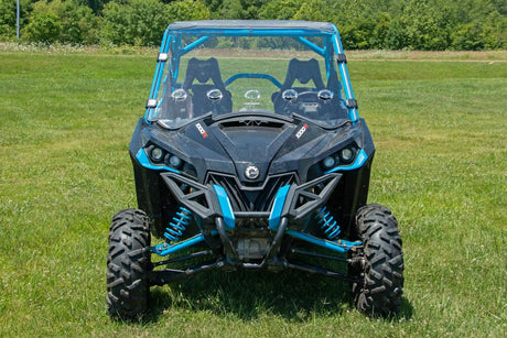 Photo of Rough Country Can-Am Maverick Scratch Resistant Vented Full Windshield by Rough Country - Premium for UTVs / Side by Sides