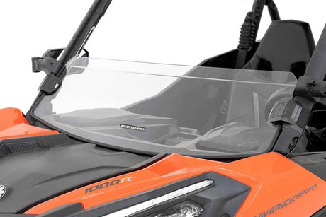 Photo of Rough Country Can-Am Maverick Sport Scratch Resistant Half Windshield by Rough Country - Premium for UTVs / Side by Sides