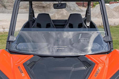 Photo of Rough Country Can-Am Maverick Sport Scratch Resistant Half Windshield by Rough Country - Premium for UTVs / Side by Sides