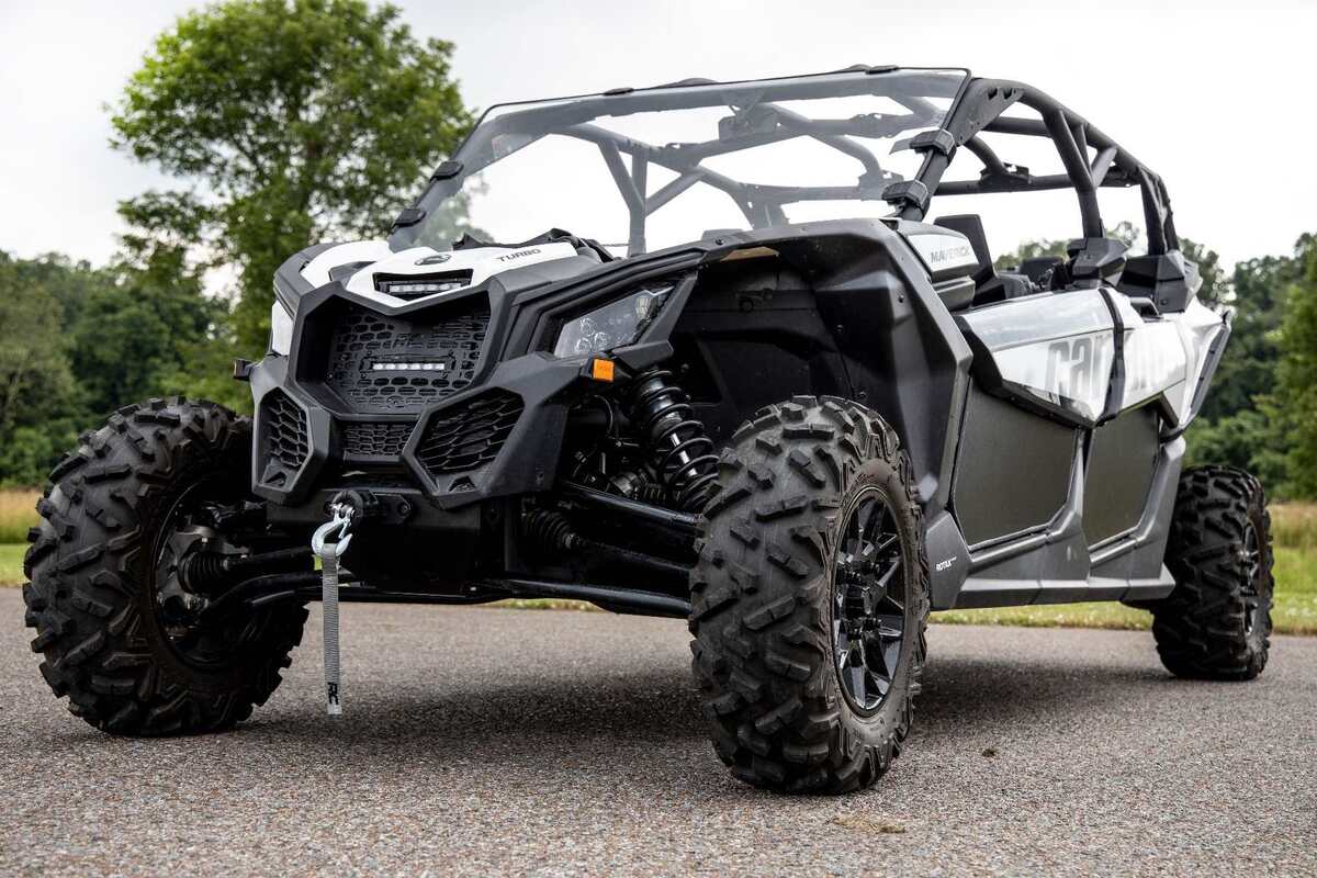 Photo of Rough Country Can-Am Maverick X3 Black Slimline 6" Grille Mount LED Light Kit by Rough Country - Premium for UTVs / Side by Sides