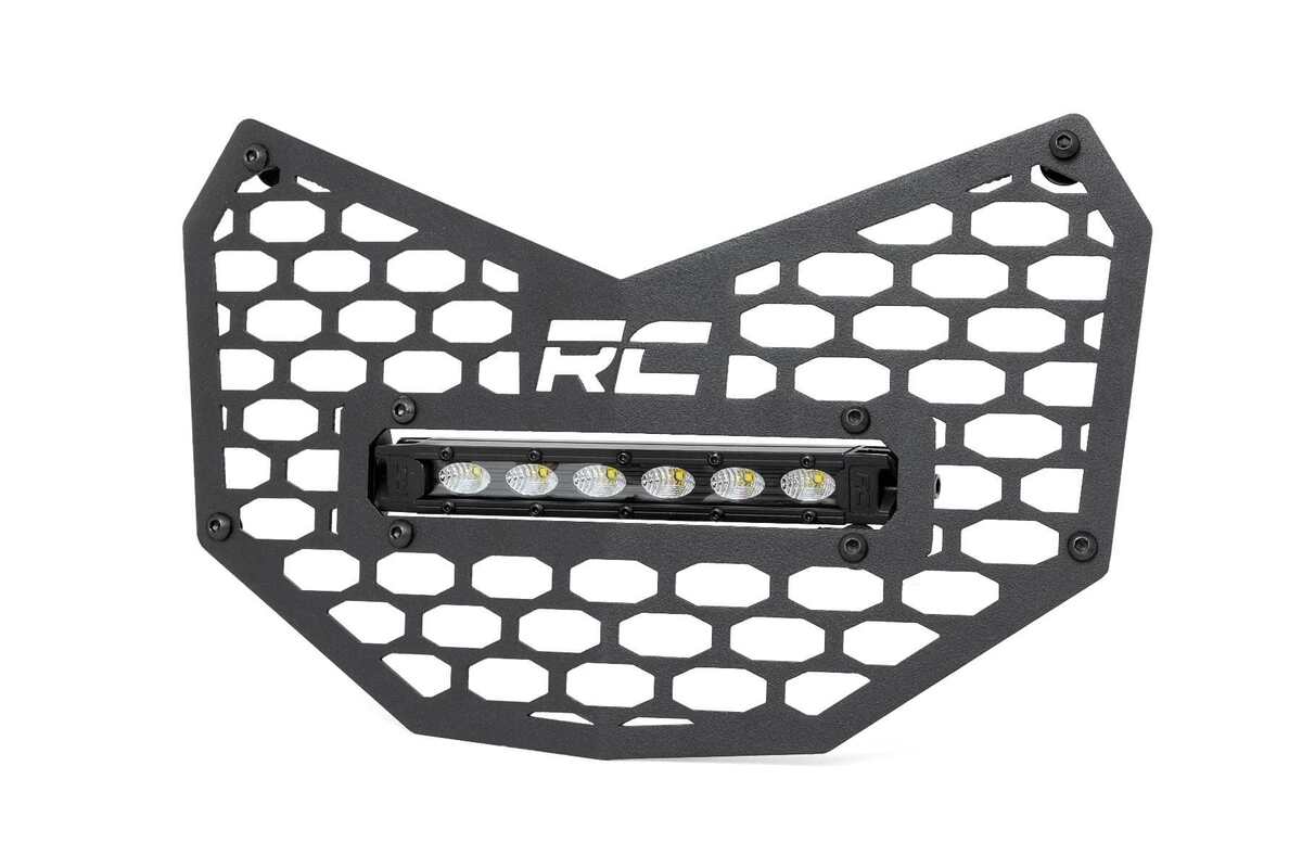 Photo of Rough Country Can-Am Maverick X3 Black Slimline 6" Grille Mount LED Light Kit by Rough Country - Premium for UTVs / Side by Sides