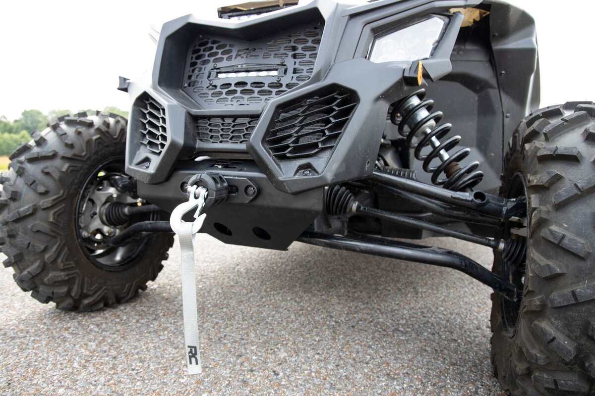 Photo of Rough Country Can-Am Maverick X3 Black Slimline 6" Grille Mount LED Light Kit by Rough Country - Premium for UTVs / Side by Sides