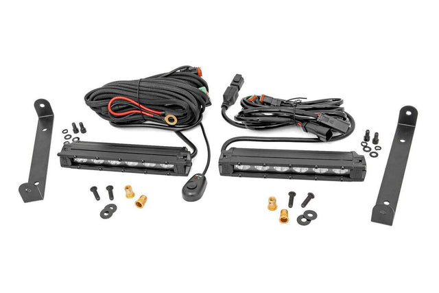 Photo of Rough Country Can-Am Maverick X3 Black Slimline Pair 6" Tail Mount LED Light Kit by Rough Country - Premium for UTVs / Side by Sides