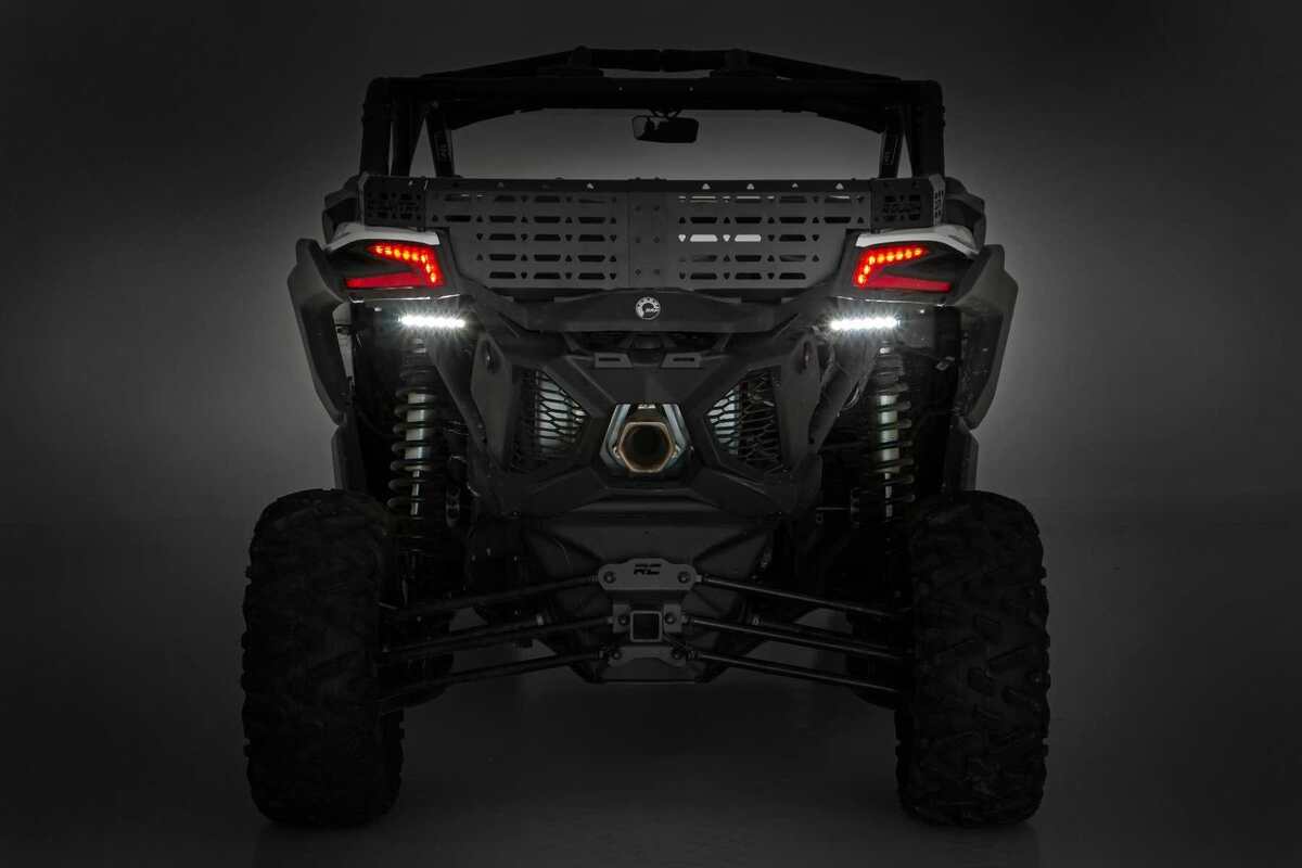 Photo of Rough Country Can-Am Maverick X3 Black Slimline Pair 6" Tail Mount LED Light Kit by Rough Country - Premium for UTVs / Side by Sides