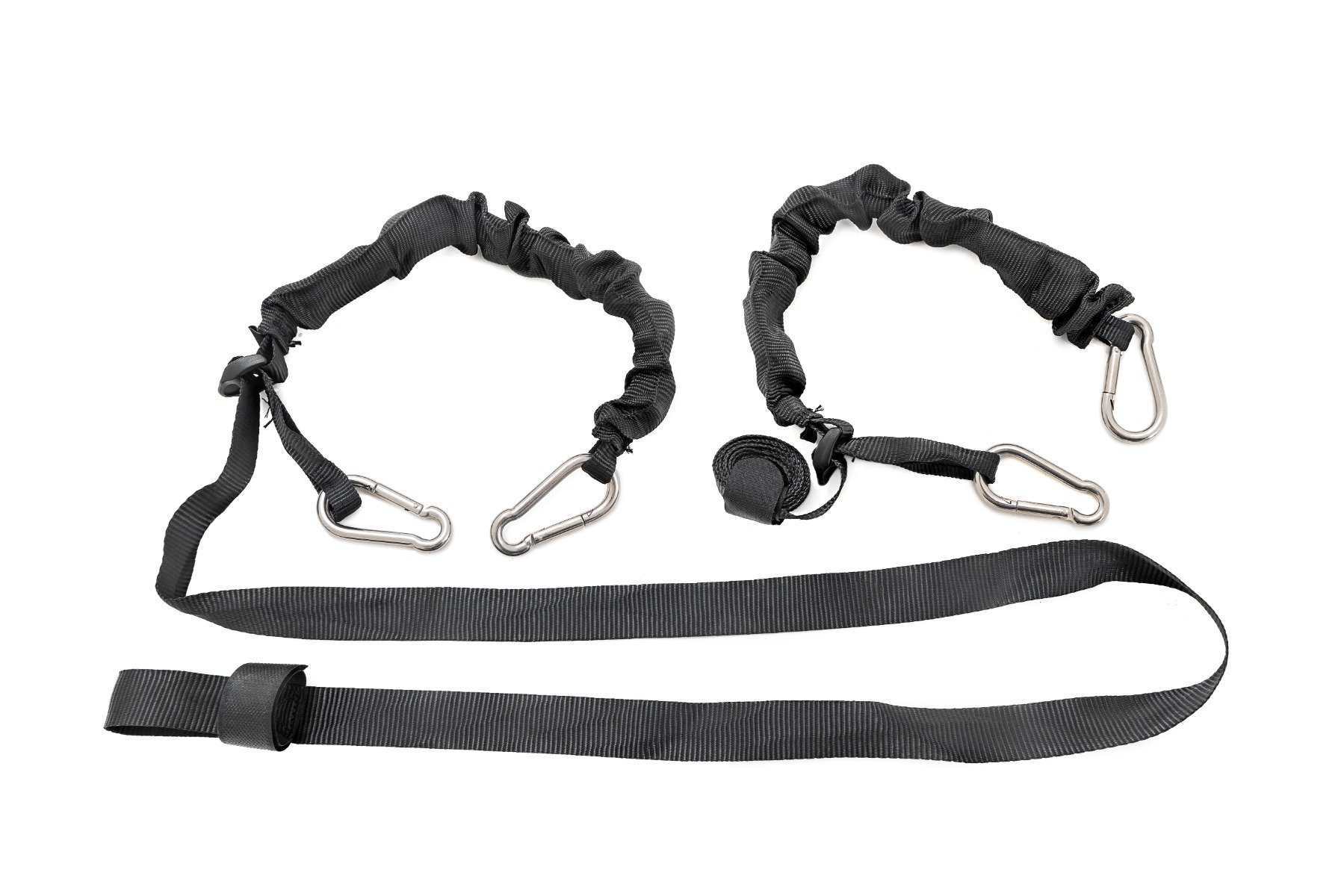 Photo of Rough Country Carabiner Ends 1" X 6' Elastic Straps Pair by Rough Country - Premium for UTVs / Side by Sides