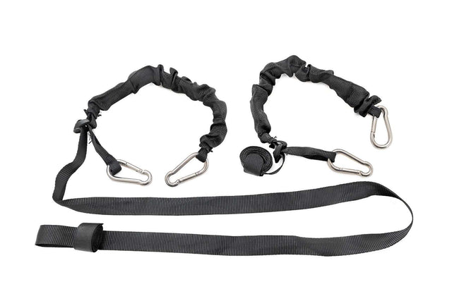Photo of Rough Country Carabiner Ends 1" X 6' Elastic Straps Pair by Rough Country - Premium for UTVs / Side by Sides