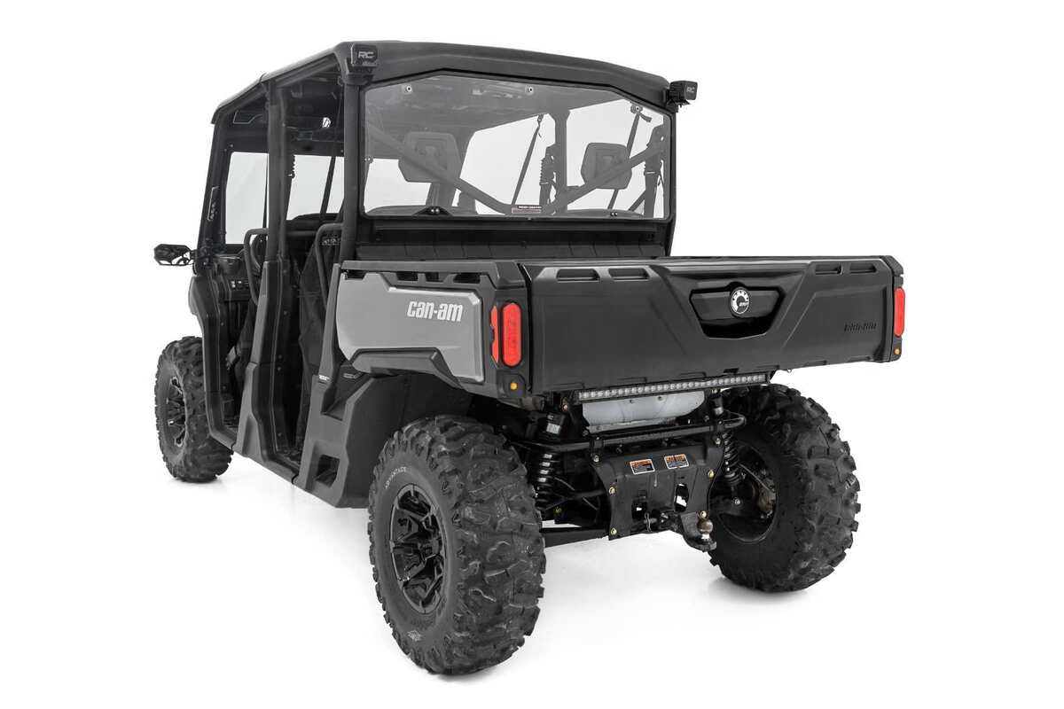 Photo of Rough Country Defender HD 8/ HD 9/ HD 10 Scratch Resistant Rear Cab Panel by Rough Country - Premium for UTVs / Side by Sides