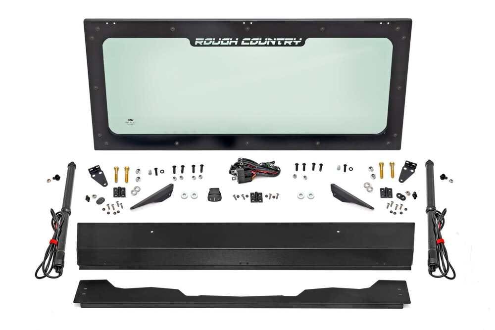Photo of Rough Country Honda Pioneer 1000/1000-5 Electric Tilt Glass Windshield by Rough Country - Premium for UTVs / Side by Sides
