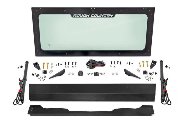 Photo of Rough Country Honda Pioneer 1000/1000-5 Electric Tilt Glass Windshield by Rough Country - Premium for UTVs / Side by Sides