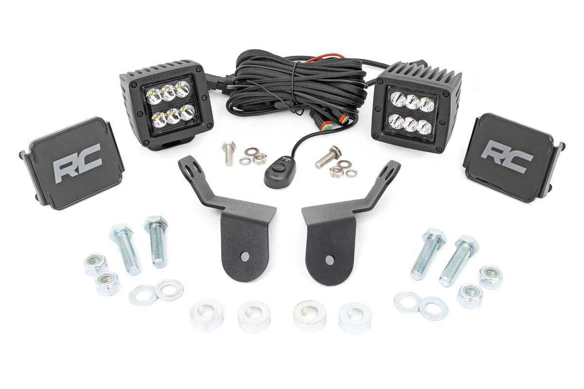 Photo of Rough Country Honda Pioneer 1000 Dual LED Cube Kit by Rough Country - Premium for UTVs / Side by Sides