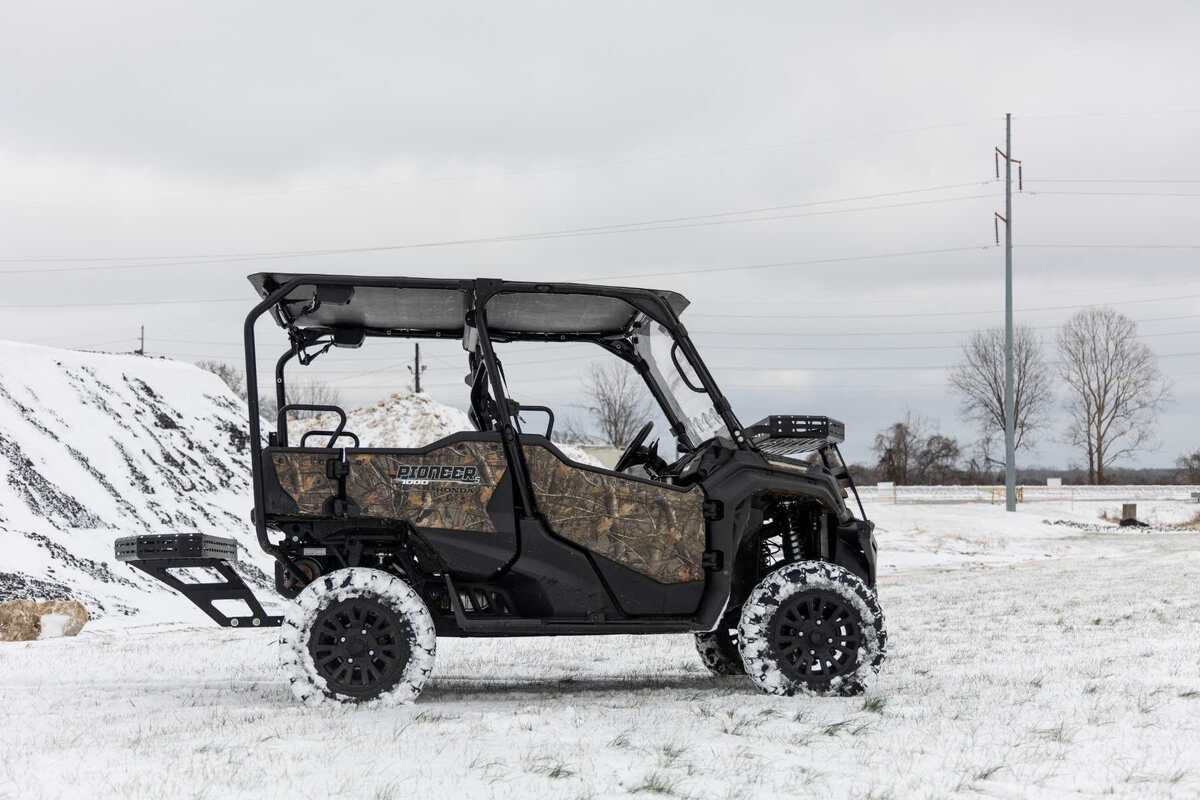 Photo of Rough Country Honda Pioneer Front Cargo Rack with Black Series 6" Slimline LED Light Bar by Rough Country - Premium for UTVs / Side by Sides