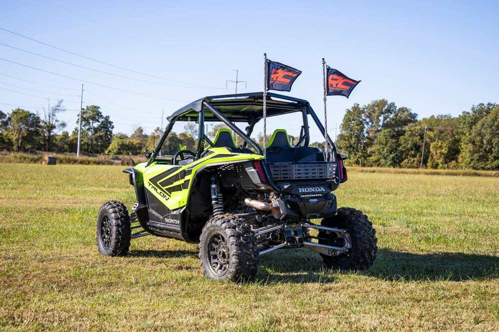 Photo of Rough Country Honda Talon 1000 4' Multl-Color LED Bed Whip Mount Pair by Rough Country - Premium for UTVs / Side by Sides