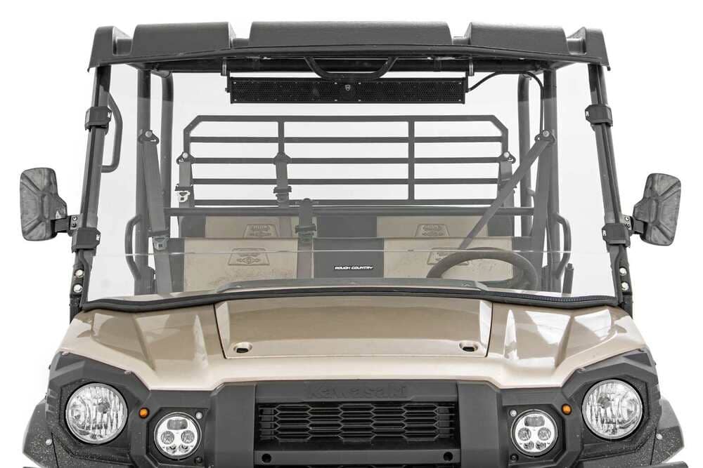 Photo of Rough Country Kawasaki Mule Scratch Resistant Full Windshield by Rough Country - Premium for UTVs / Side by Sides