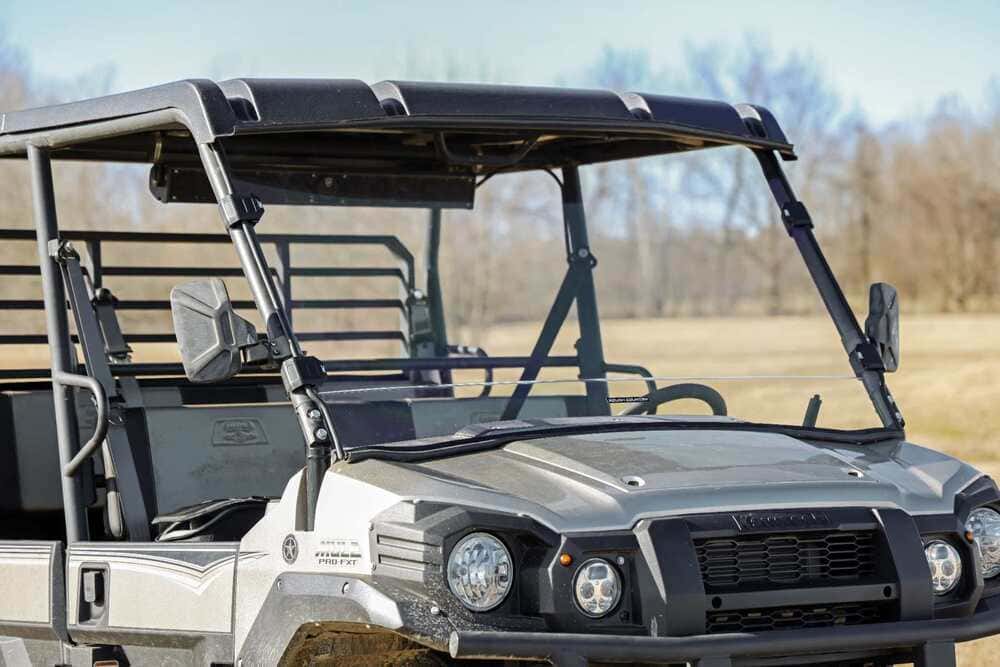 Photo of Rough Country Kawasaki Mule Scratch Resistant Full Windshield by Rough Country - Premium for UTVs / Side by Sides