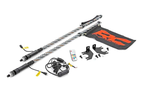 Photo of Rough Country Kawasaki Teryx 4WD LED Whip Light Kit by Rough Country - Premium for UTVs / Side by Sides
