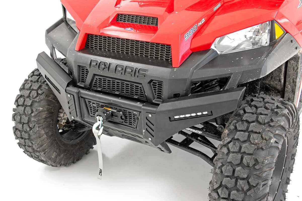 Photo of Rough Country Polaris Ranger 1000 6" Black Slimline LED Pair Bumper Wings by Rough Country - Premium for UTVs / Side by Sides