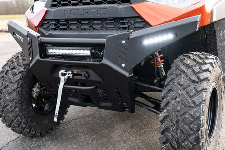 Photo of Rough Country Polaris Ranger 1000 6" Black Slimline LED Pair Bumper Wings by Rough Country - Premium for UTVs / Side by Sides