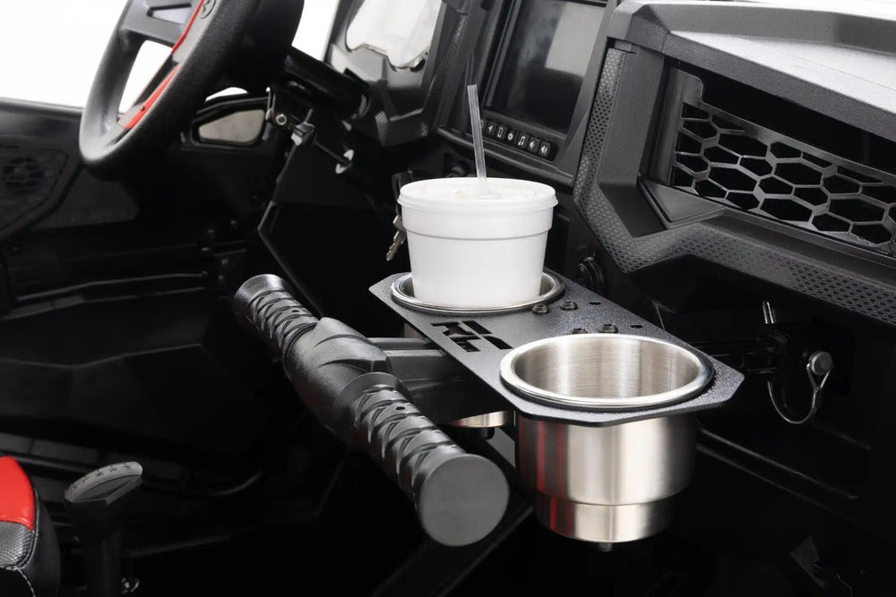 Photo of Rough Country Polaris RZR Passenger Grip Handle Dual Cup Holder by Rough Country - Premium for UTVs / Side by Sides