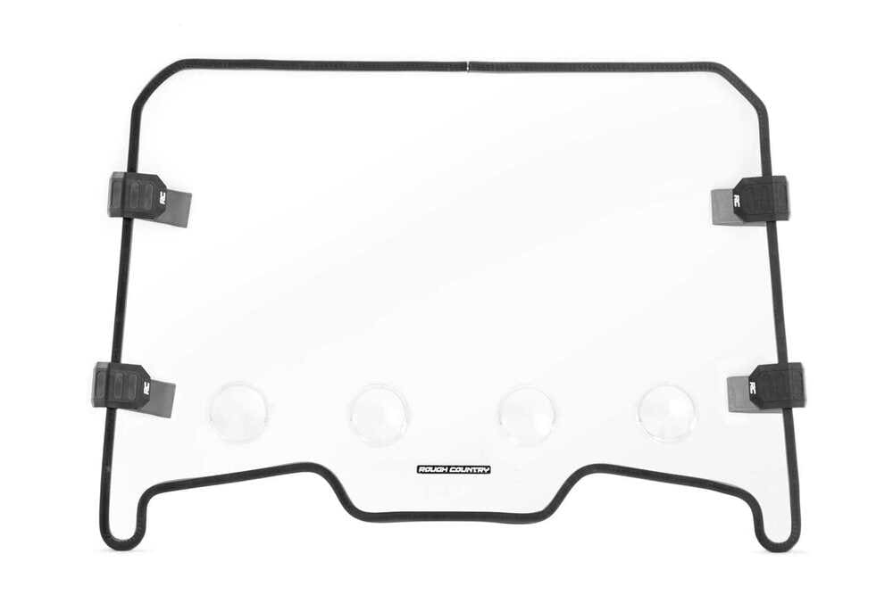 Photo of Rough Country Polaris RZR Scratch Resistant Vented Full Windshield by Rough Country - Premium for UTVs / Side by Sides