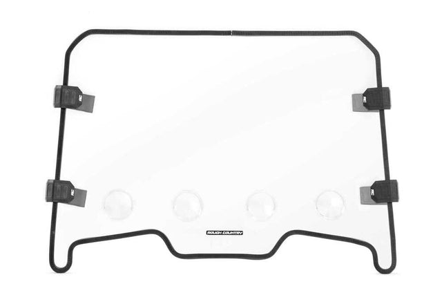 Photo of Rough Country Polaris RZR Scratch Resistant Vented Full Windshield by Rough Country - Premium for UTVs / Side by Sides