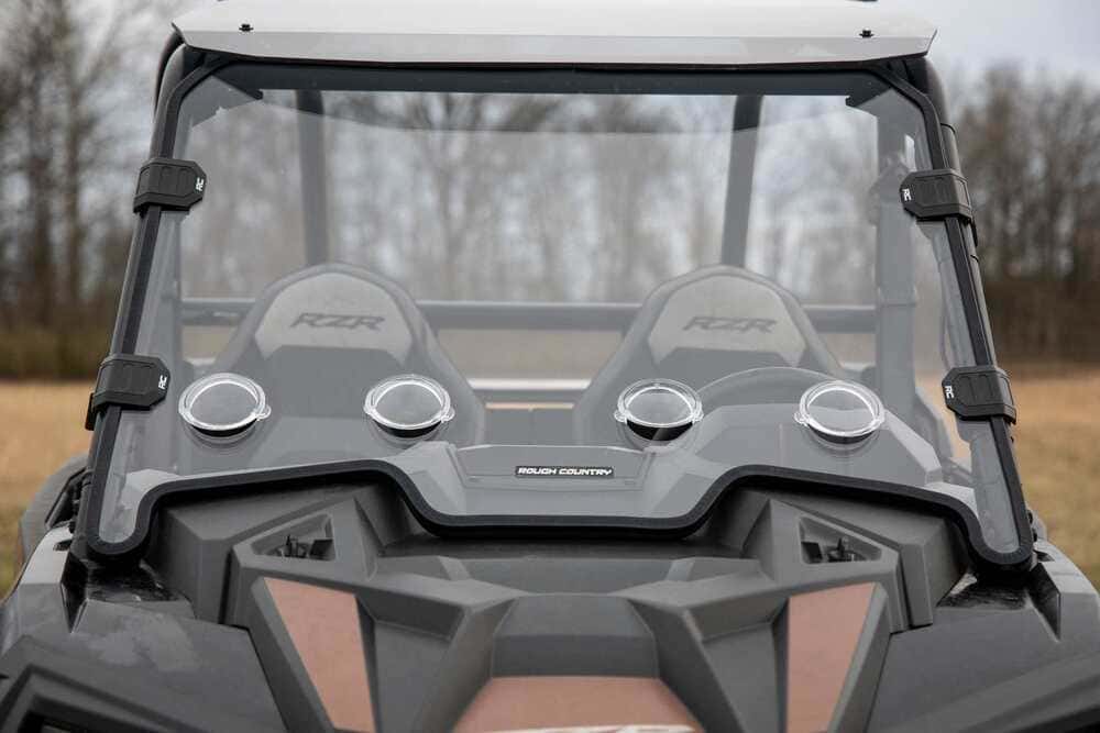 Photo of Rough Country Polaris RZR Scratch Resistant Vented Full Windshield by Rough Country - Premium for UTVs / Side by Sides