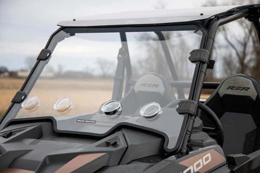 Photo of Rough Country Polaris RZR Scratch Resistant Vented Full Windshield by Rough Country - Premium for UTVs / Side by Sides