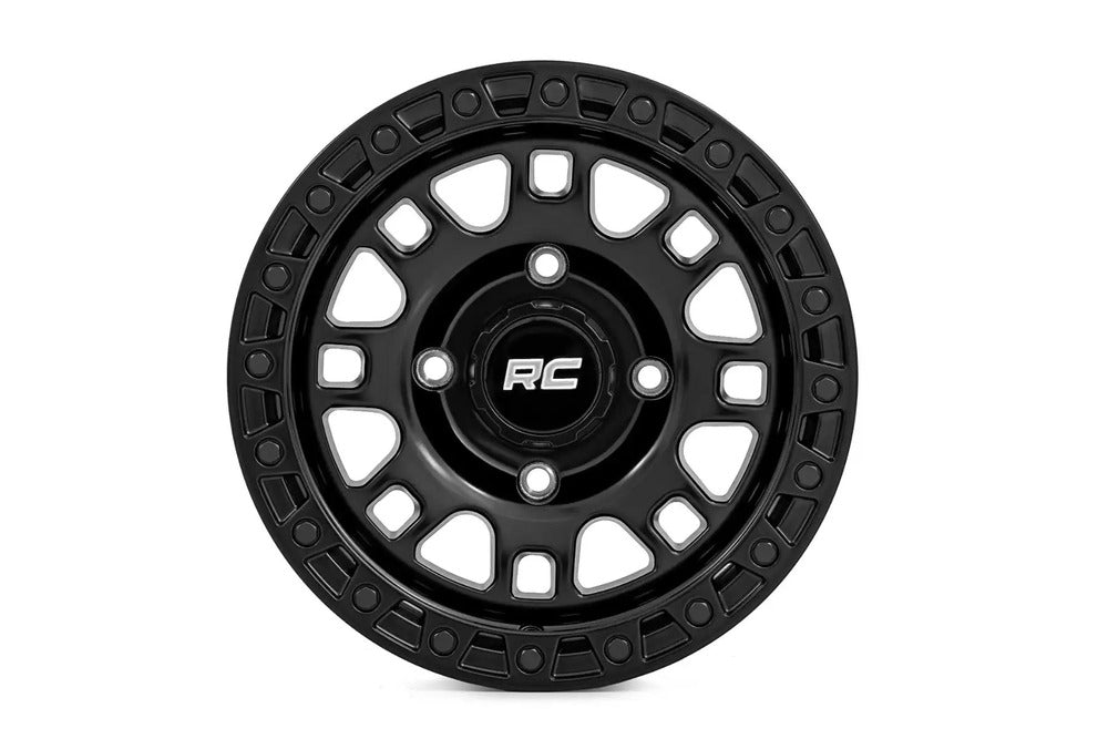 Photo of Rough Country Semi Gloss Black 14x7/4x137 One Piece 82 Series Wheel by Rough Country - Premium for UTVs / Side by Sides