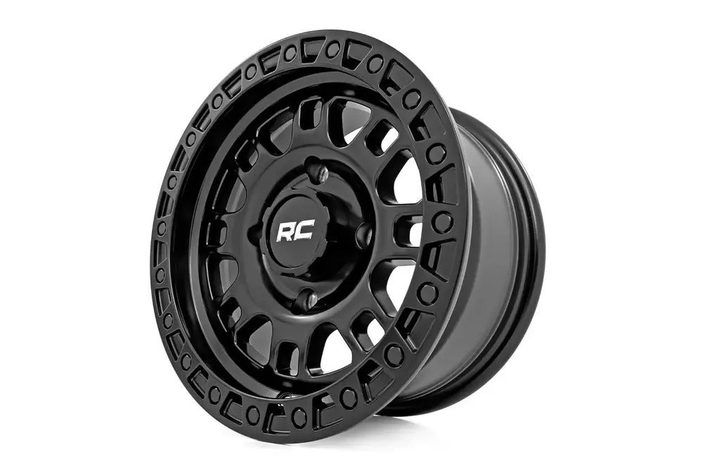 Photo of Rough Country Semi Gloss Black 14x7/4x137 One Piece 82 Series Wheel by Rough Country - Premium for UTVs / Side by Sides
