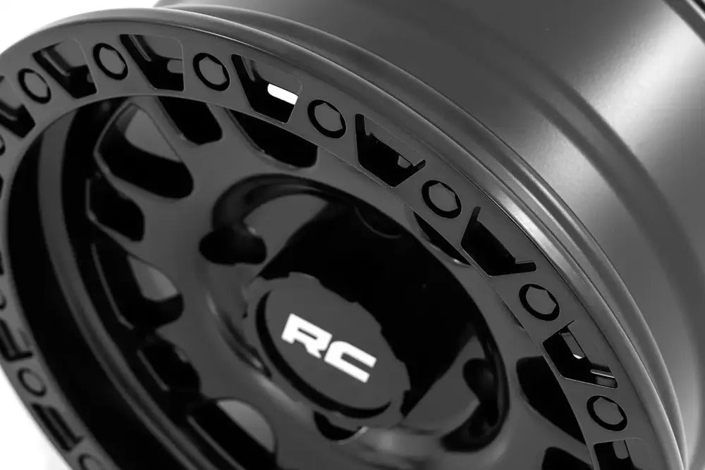 Photo of Rough Country Semi Gloss Black 14x7/4x137 One Piece 82 Series Wheel by Rough Country - Premium for UTVs / Side by Sides