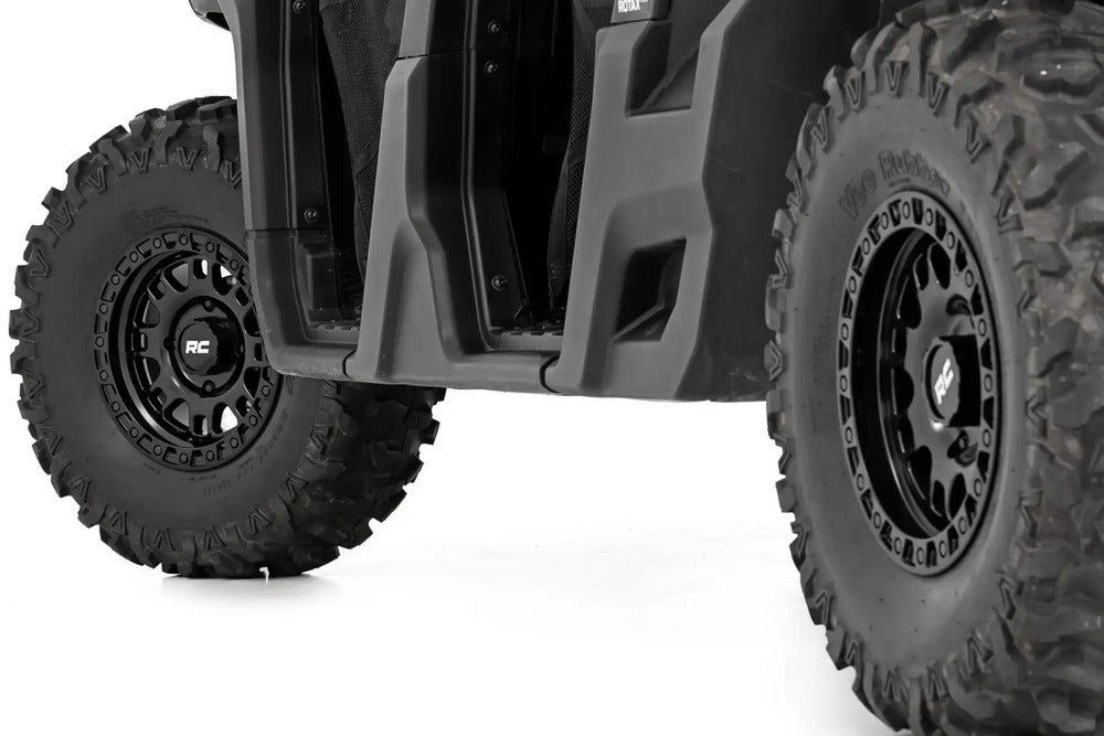 Photo of Rough Country Semi Gloss Black 14x7/4x137 One Piece 82 Series Wheel by Rough Country - Premium for UTVs / Side by Sides