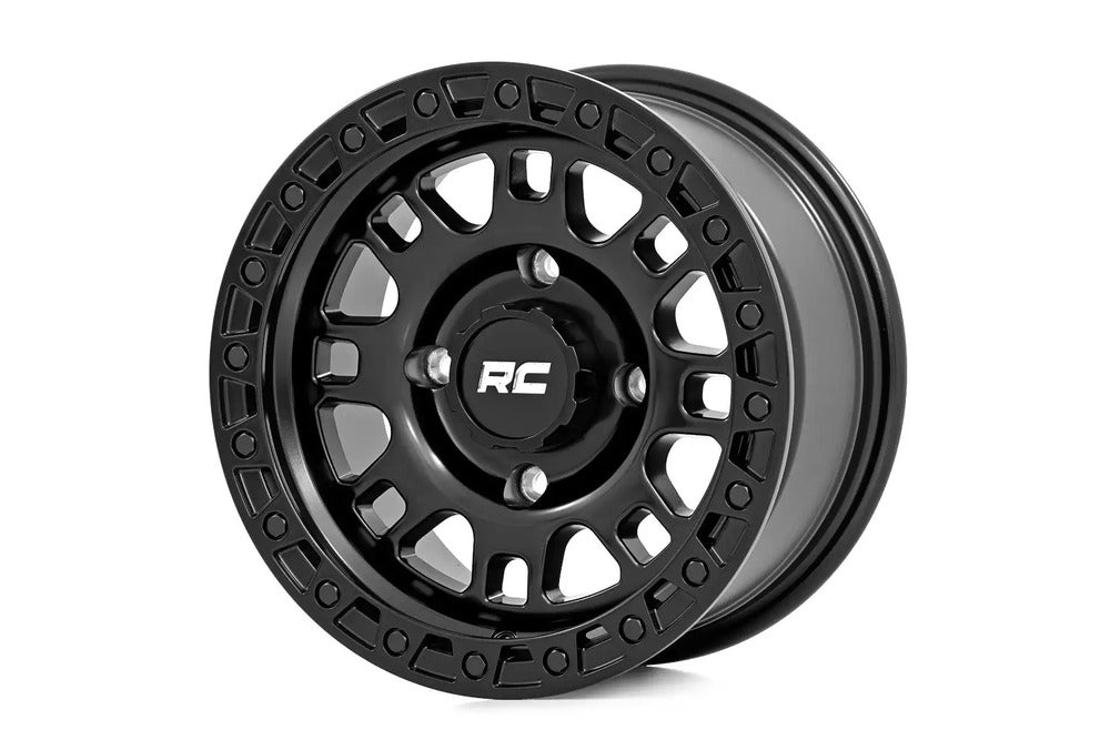Photo of Rough Country Semi Gloss Black 14x7/4x156 One Piece 82 Series Wheel by Rough Country - Premium for UTVs / Side by Sides