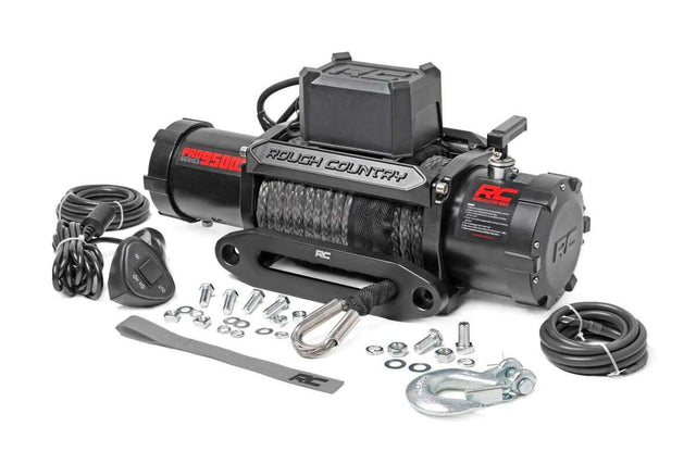 Photo of Rough Country Synthetic Rope 9500 LB Pro Series Winch by Rough Country - Premium for UTVs / Side by Sides