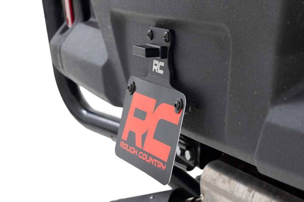 Photo of Rough Country Universal LED lighted License Plate Bracket by Rough Country - Premium for UTVs / Side by Sides