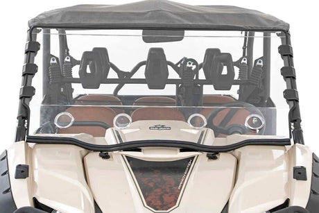 Photo of Rough Country Yamaha Viking EPS Scratch Resistant Vented Full Windshield by Rough Country - Premium for UTVs / Side by Sides