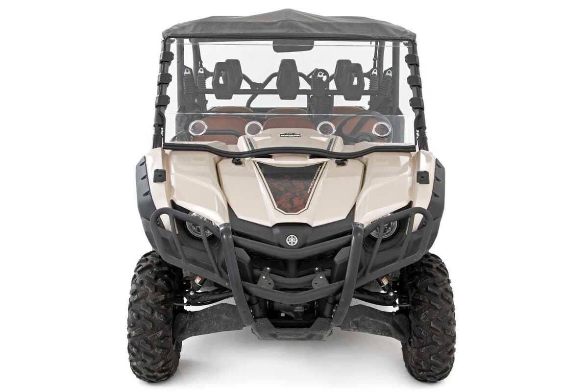 Photo of Rough Country Yamaha Viking EPS Scratch Resistant Vented Full Windshield by Rough Country - Premium for UTVs / Side by Sides